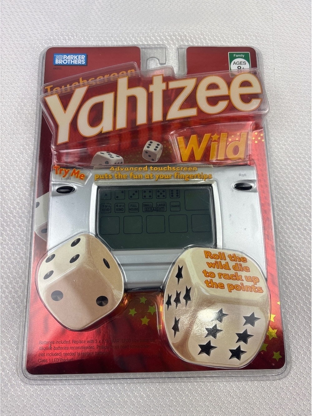 2005 Yahtzee Wild Touchscreen Handheld Game Hasbro 44251 Brand New! Very Rare!